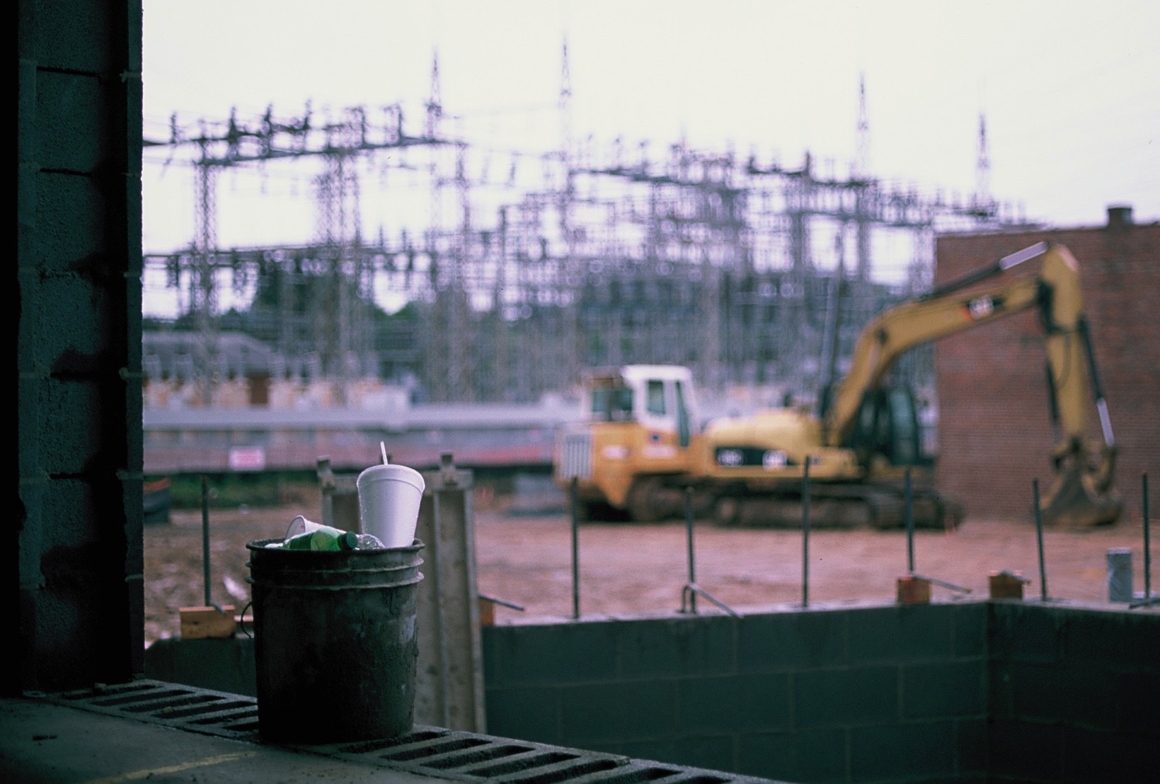 Trash at construction site